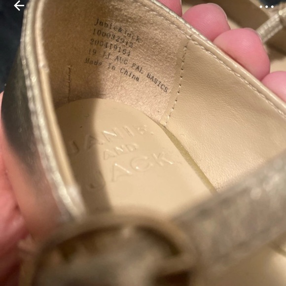 Janie and Jack Shimmering Gold Dress Shoes - Picture 4 of 5